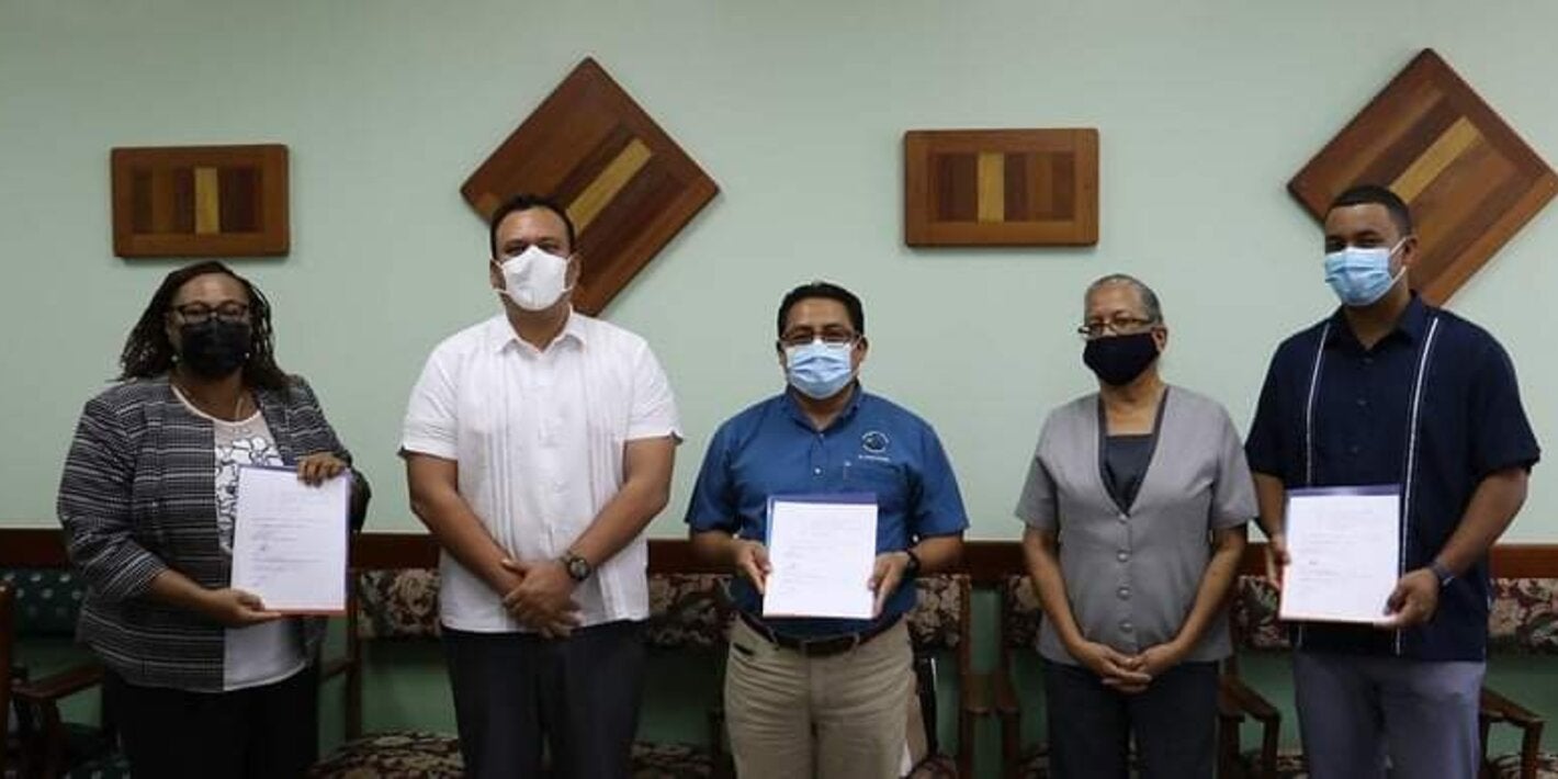 Signing of Mental Health and Psychosocial Consultancy Agreement in Belize. Photo Courtesy of Government Press Office of Belize