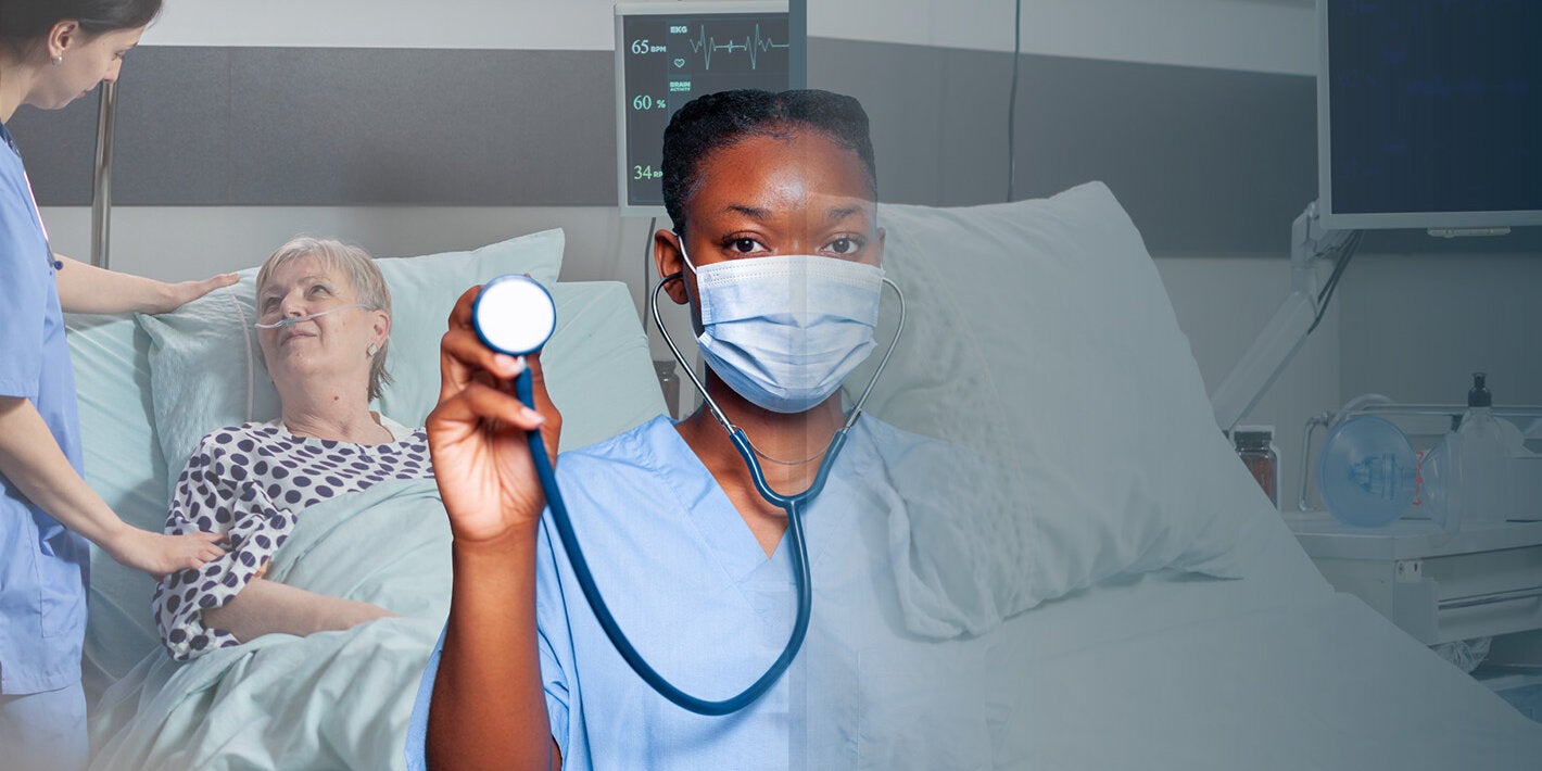 Enfermera en centro de salud