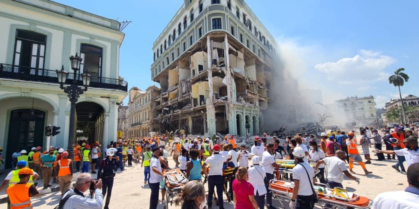 Emergencia en el Hotel Saratoga en Cuba