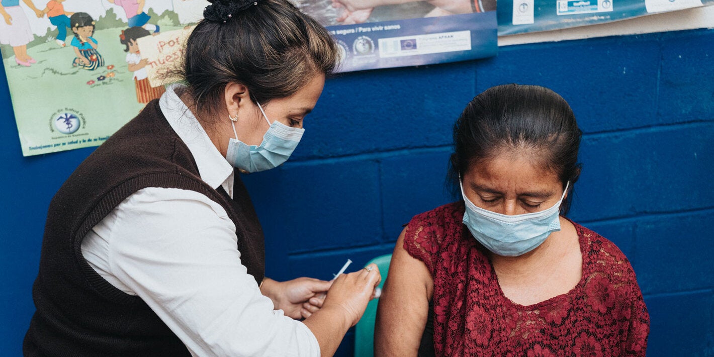 Comadrona Maya received COVID-19 vaccination
