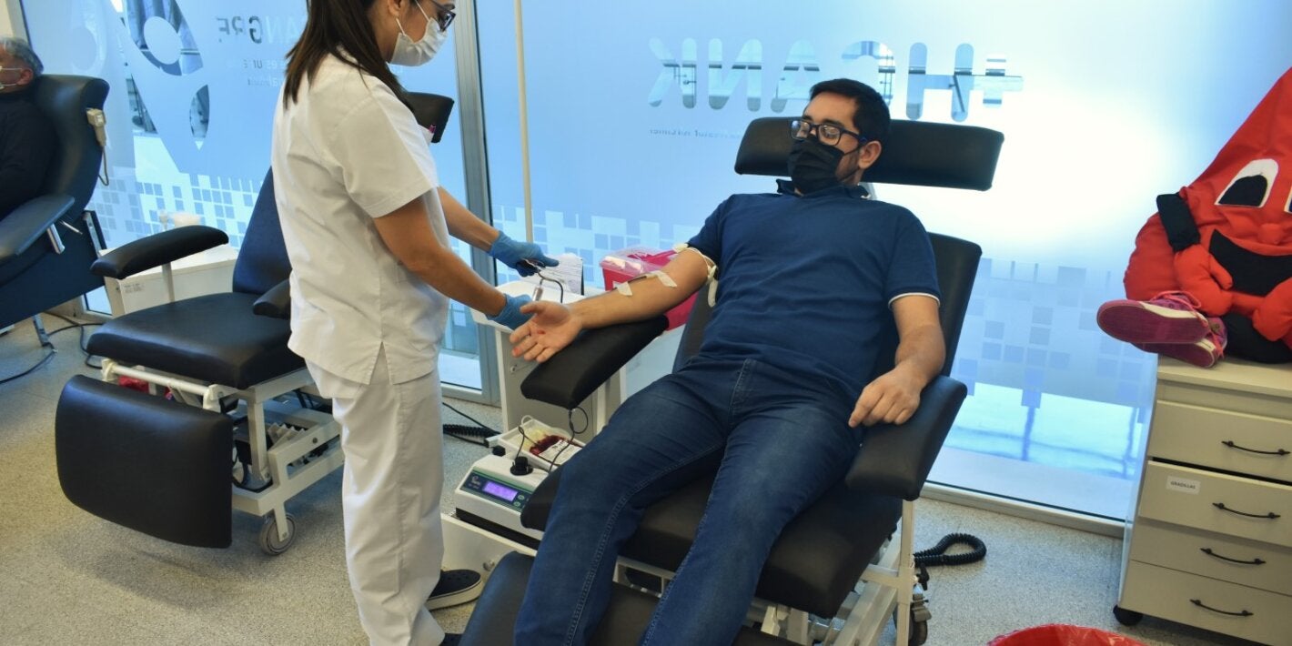 Donante de sangre en el Hospital Cuenca Alta