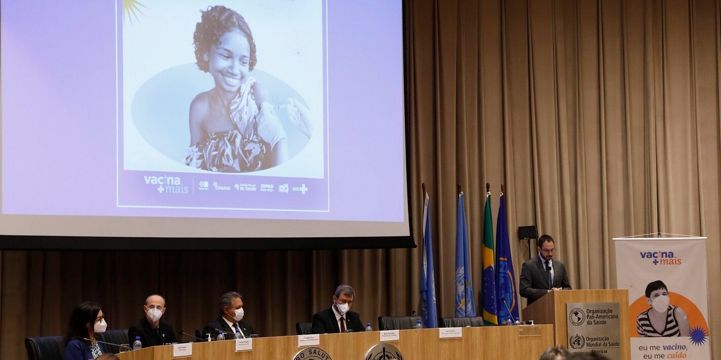 Lançamento da campanha Vacina Mais na sede da OPAS/OMS, em Brasília