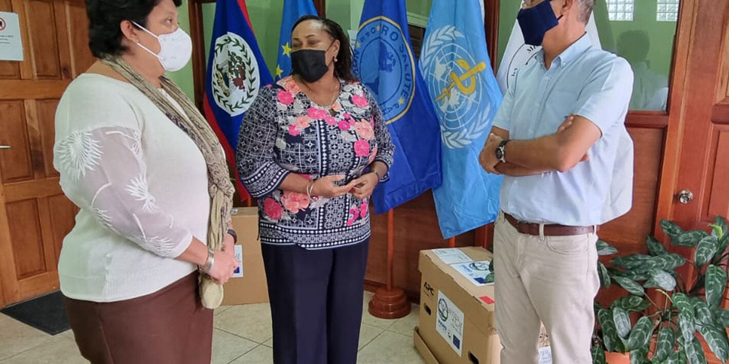 PAHO/WHO Belize and EU handover of server to the MoHW