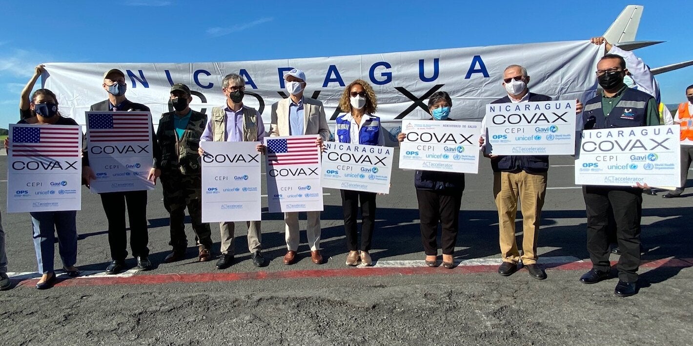 Nicaragua recibe 657,540 dosis de vacunas Pfizer, donadas por Estados Unidos por medio del mecanismo COVAX