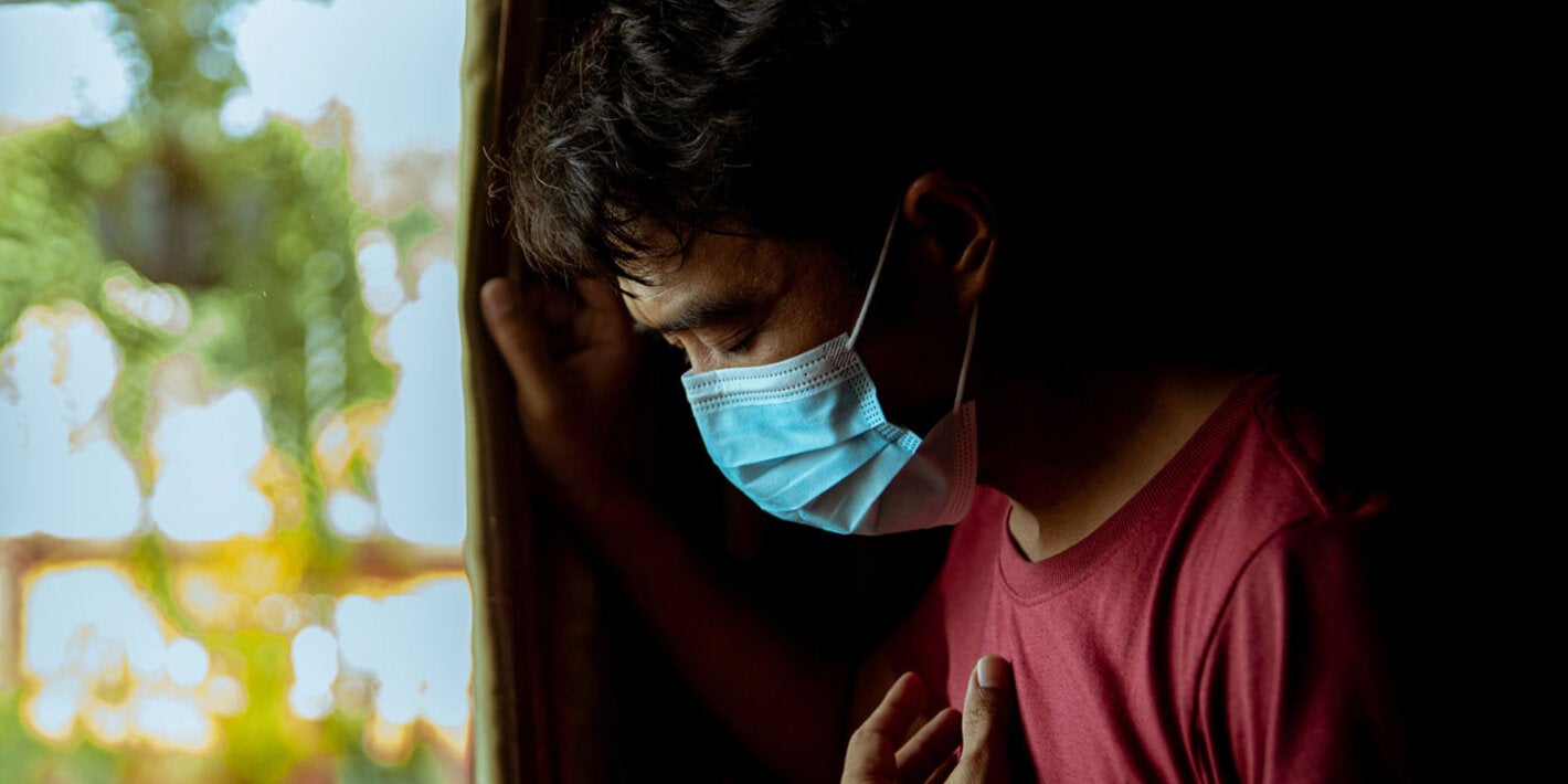 Man with post COVID-19 effects