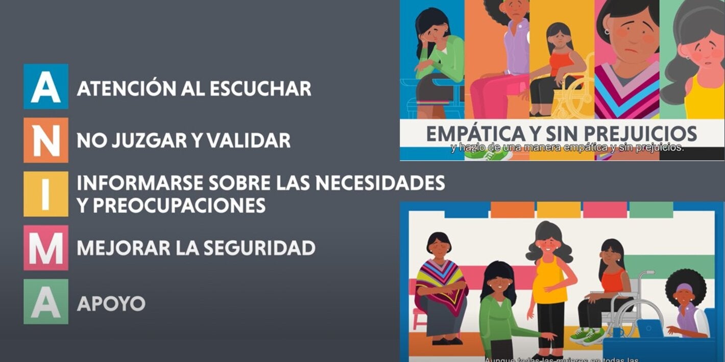 ANIMA: nueva serie de vídeos para reforzar las respuestas del sistema de salud a la violencia contra las mujeres