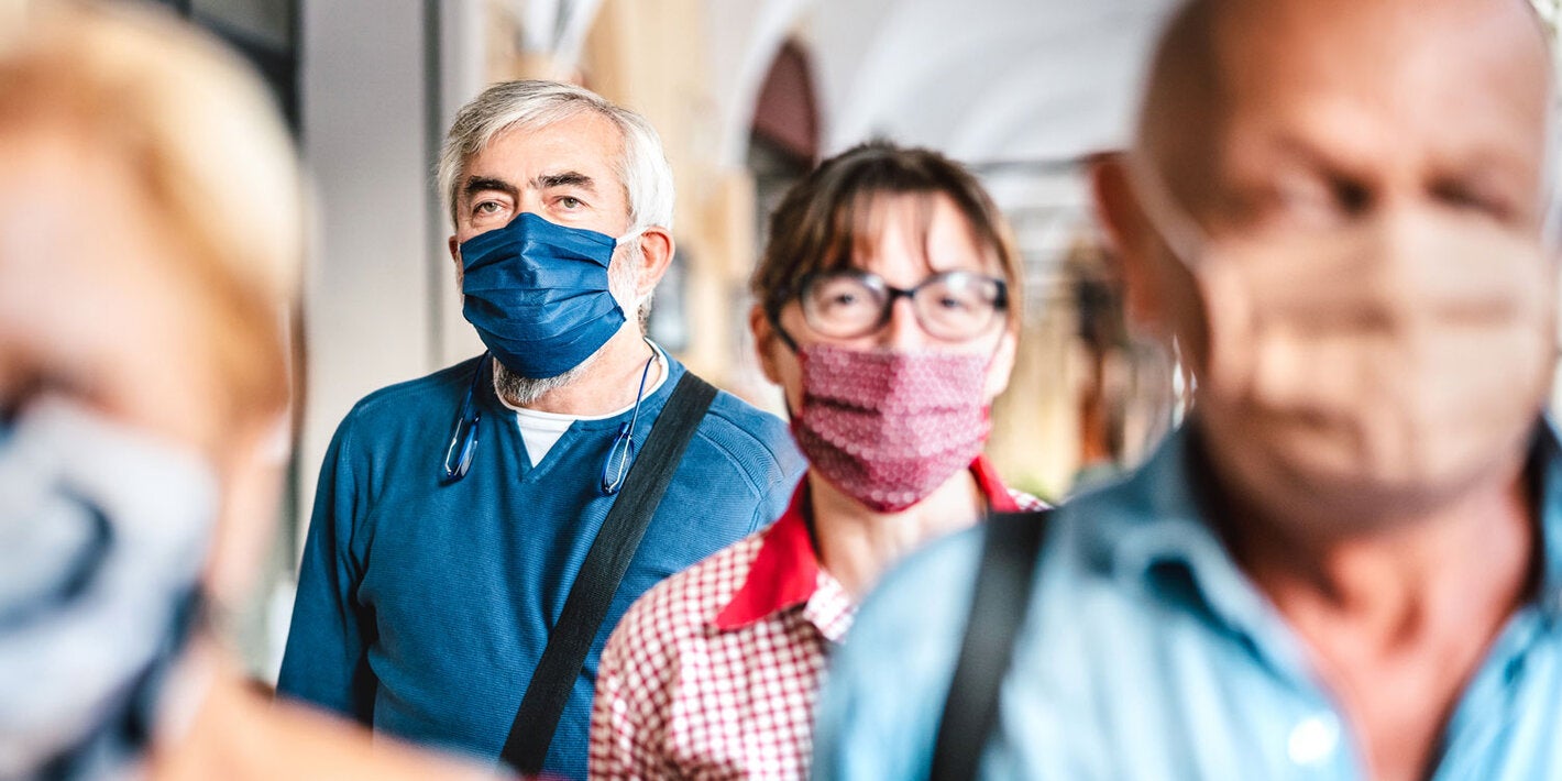 Masked group of people