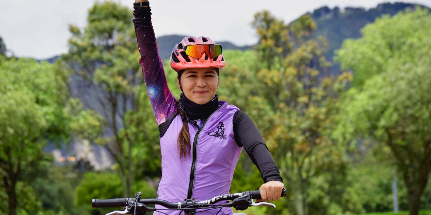 Lorena Nieto vive en la capital colombiana y su único medio de transporte es la bicicleta