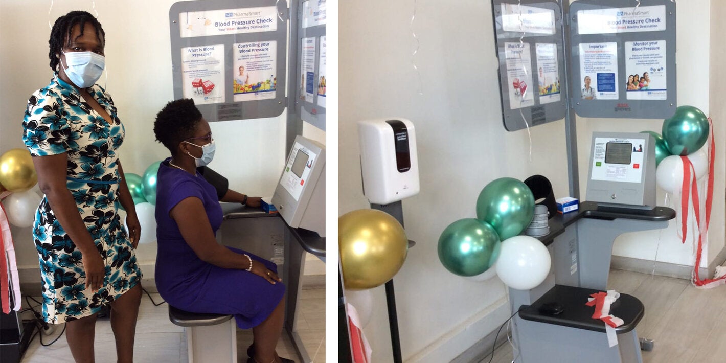 Blood pressure kiosk in ATG