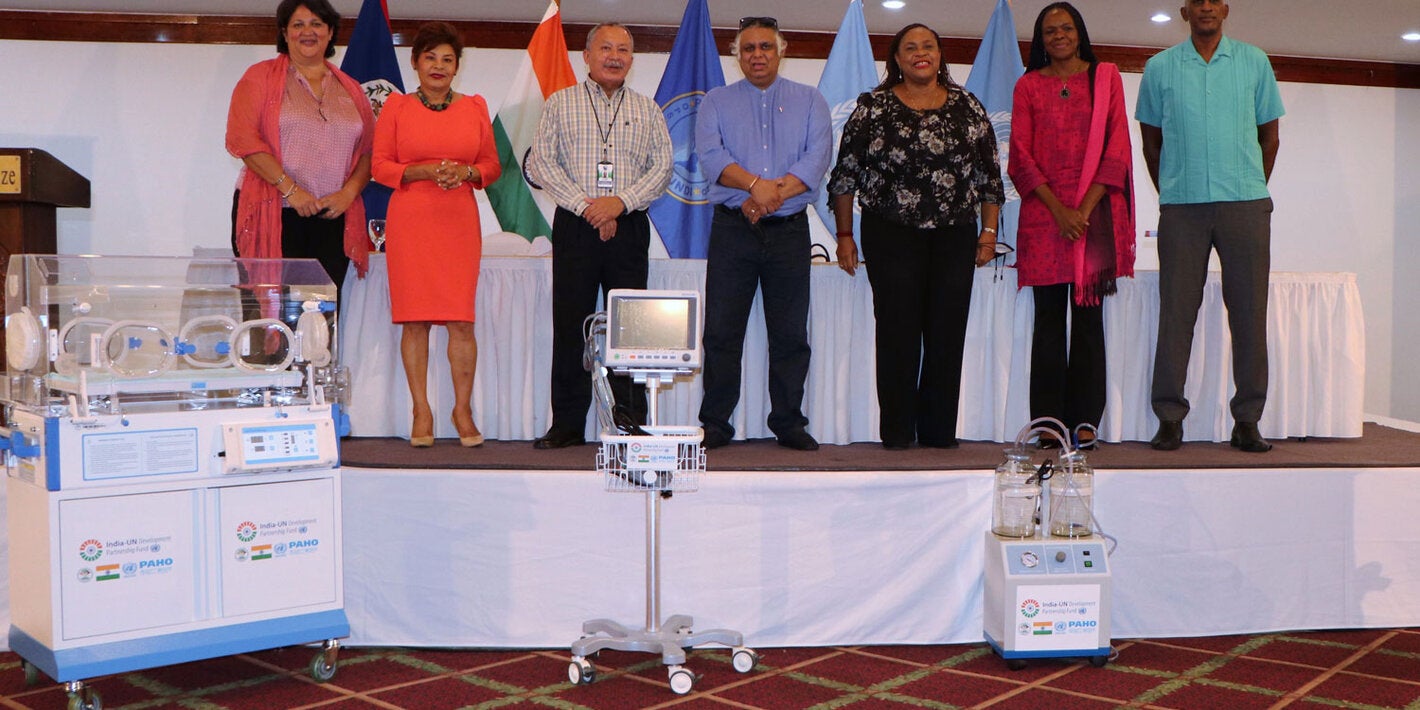 Formal Handover Ceremony of Equipment through the India-UN Grant to the MoHW in Belize