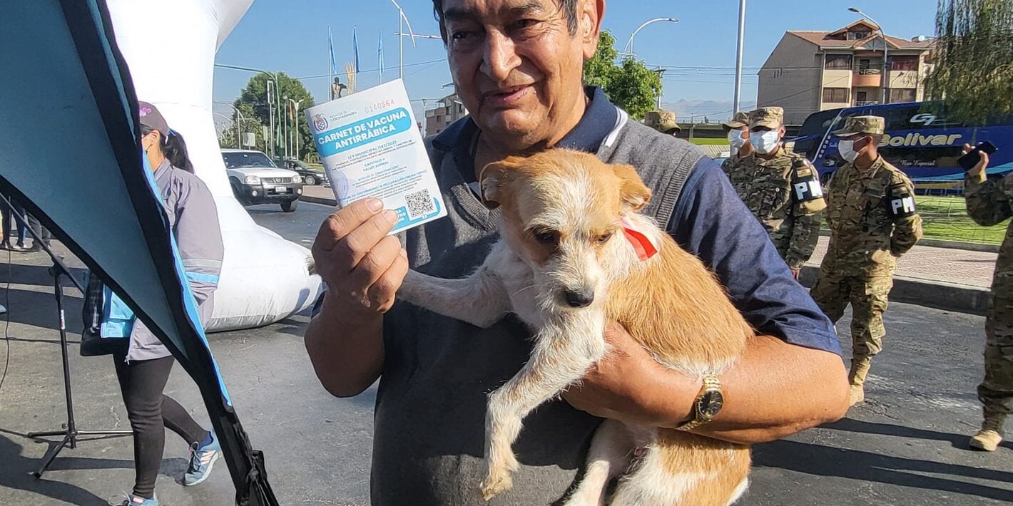 Vacunacion contra la rabia canina