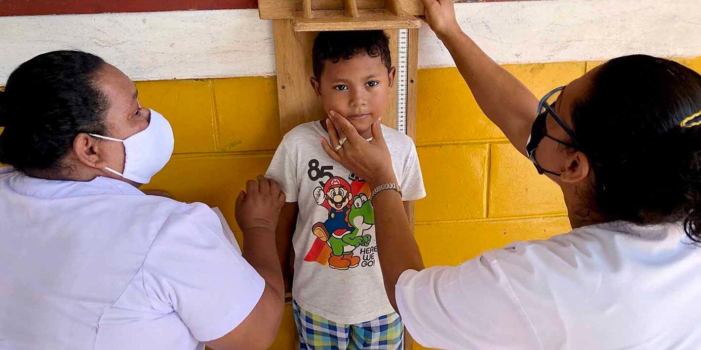 Taller de antropometría en niños de la Costa Caribe.