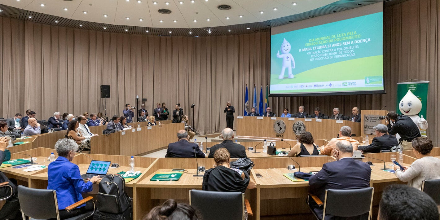 Evento no auditório da OPAS
