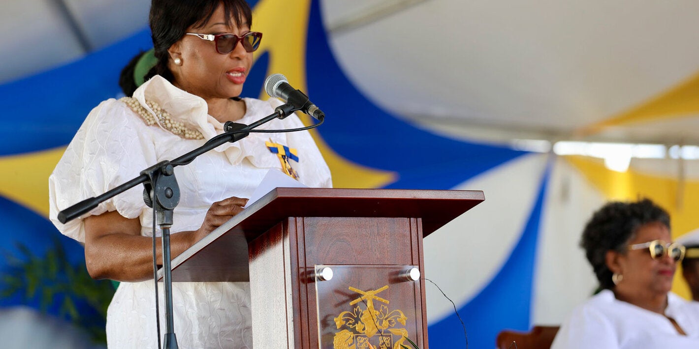 Dr. Etienne receives Barbados Humanitarian Award