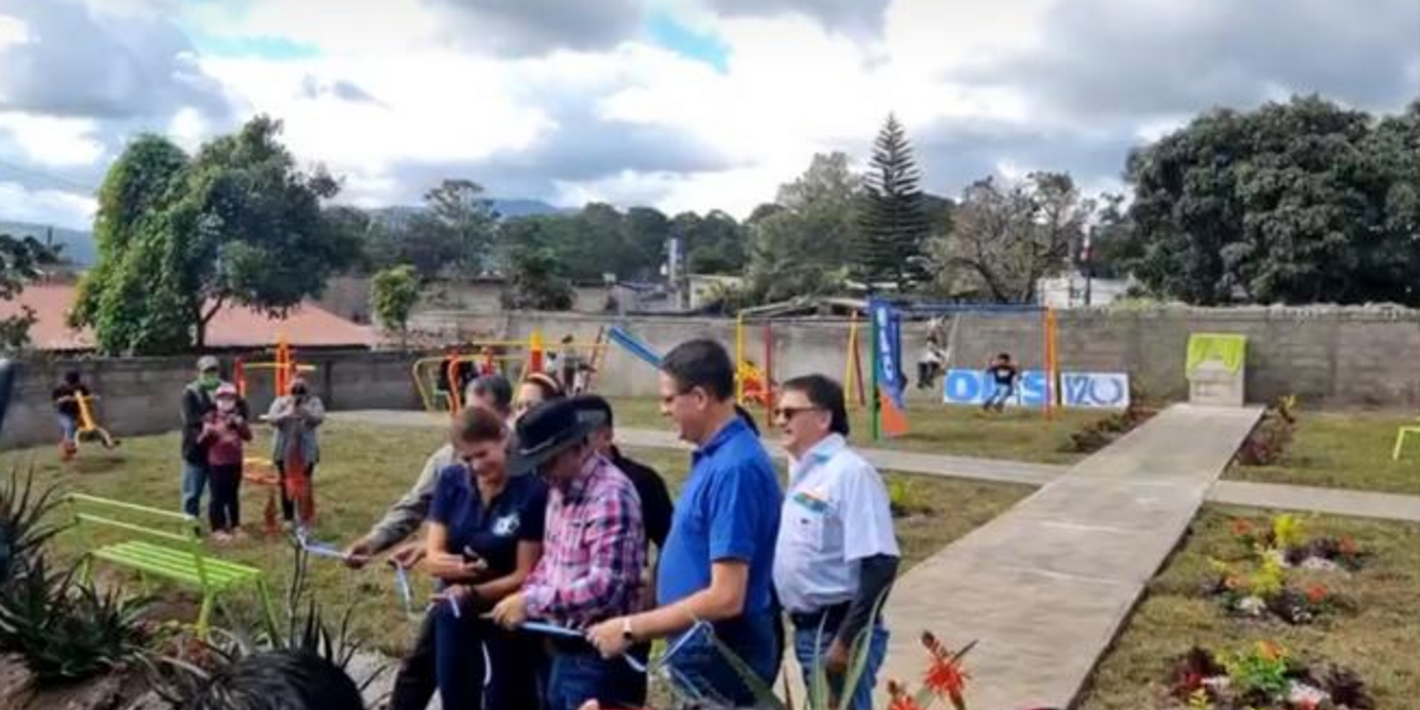 Parque del Bienestar en Intibucá conmemorando el 120 aniversario de OPS