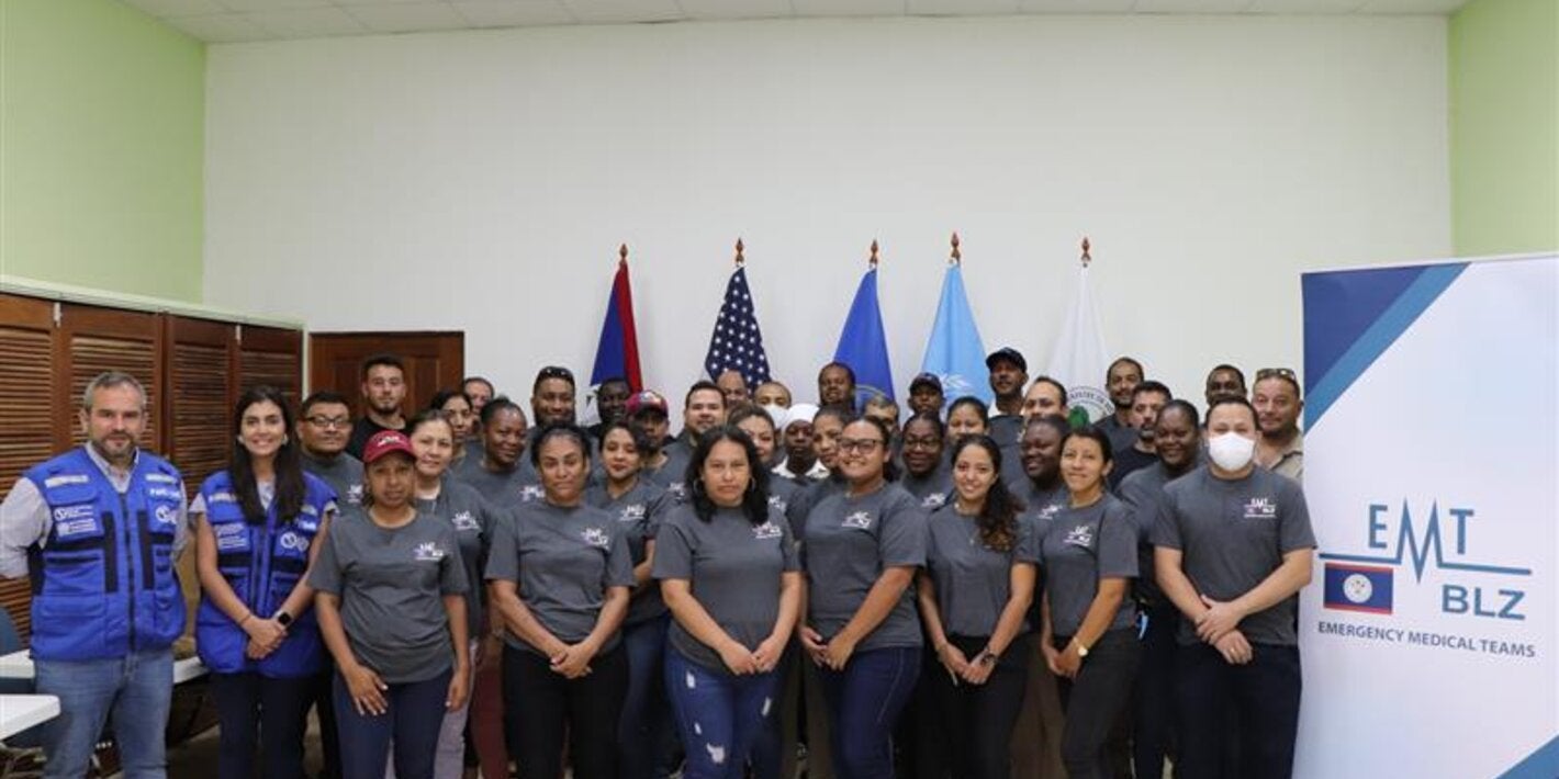 PAHO EMT Trainers with Ministry of Health and Wellness Trainees