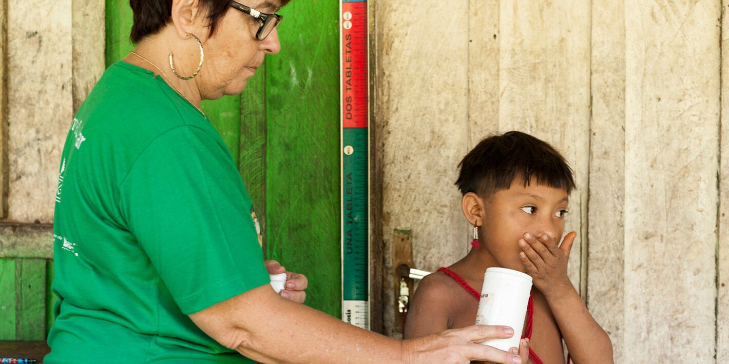 Child receives medication