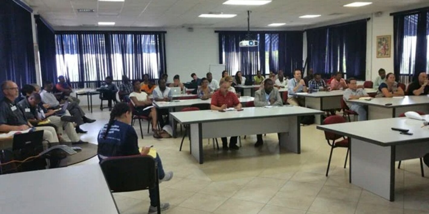 First meeting of PAHO's response team with the Ministry of Health of Haiti.