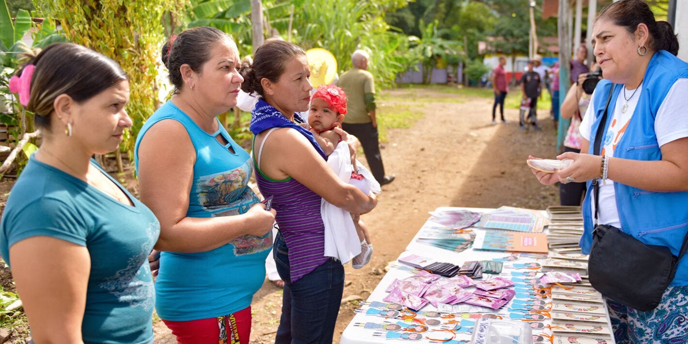 Health worker working in the community
