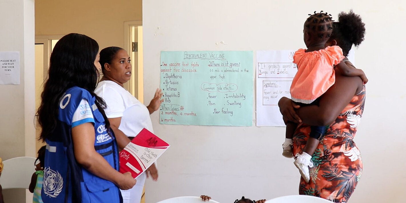 Immunization session at a polyclinic