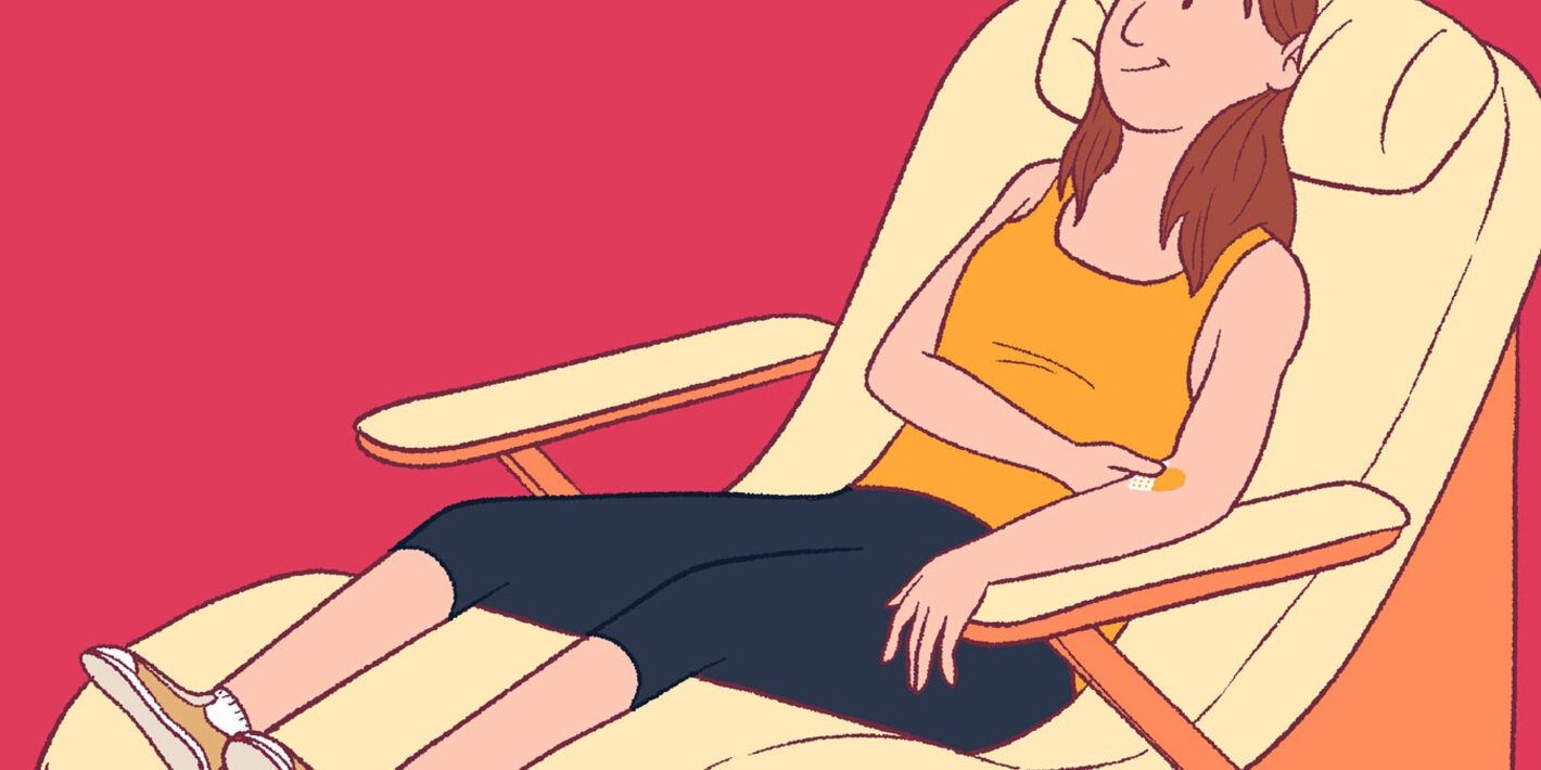 Mulher doando sangue