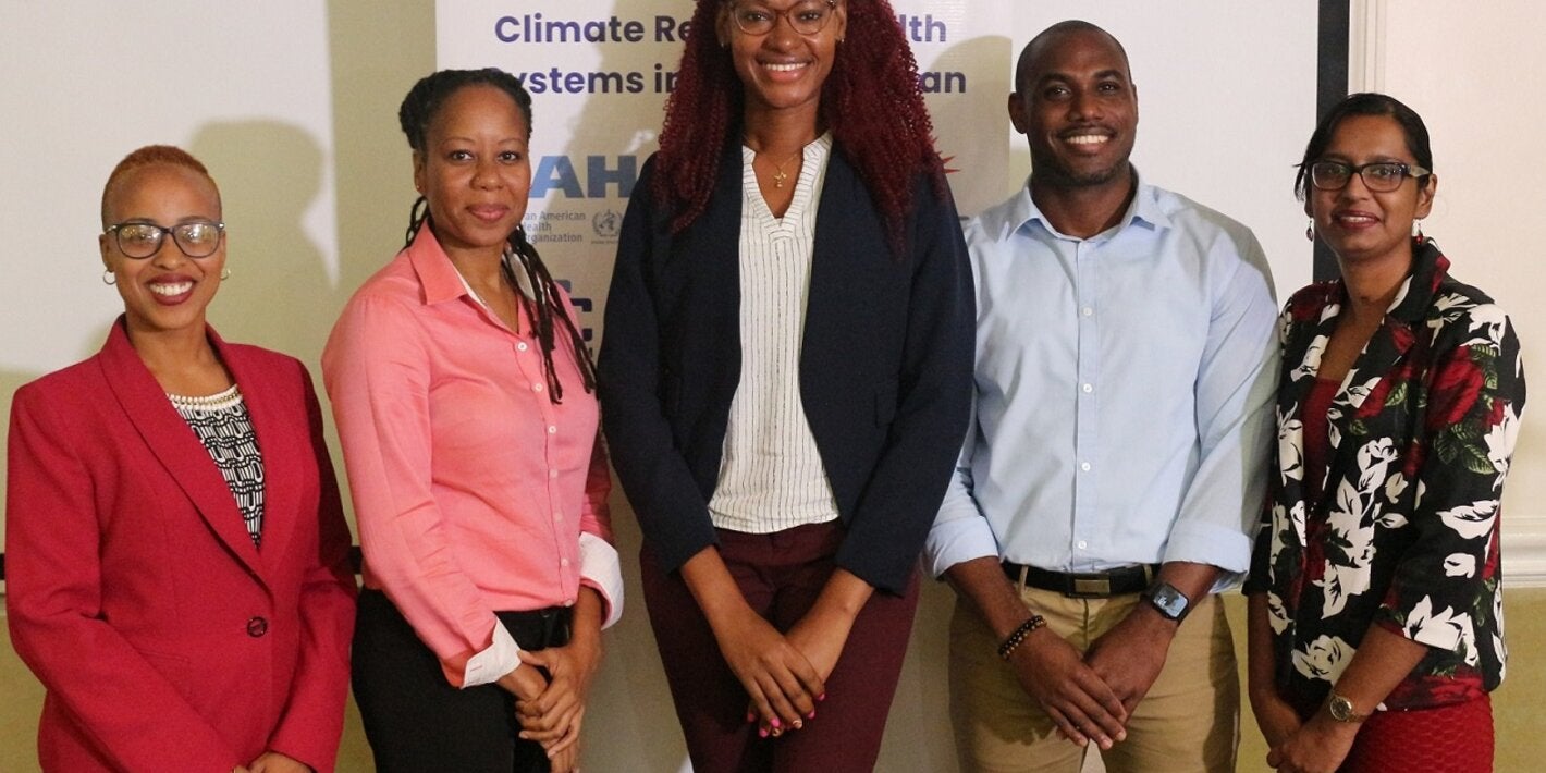 Five of the six cohort three UWI Climate Change and Health Fellows