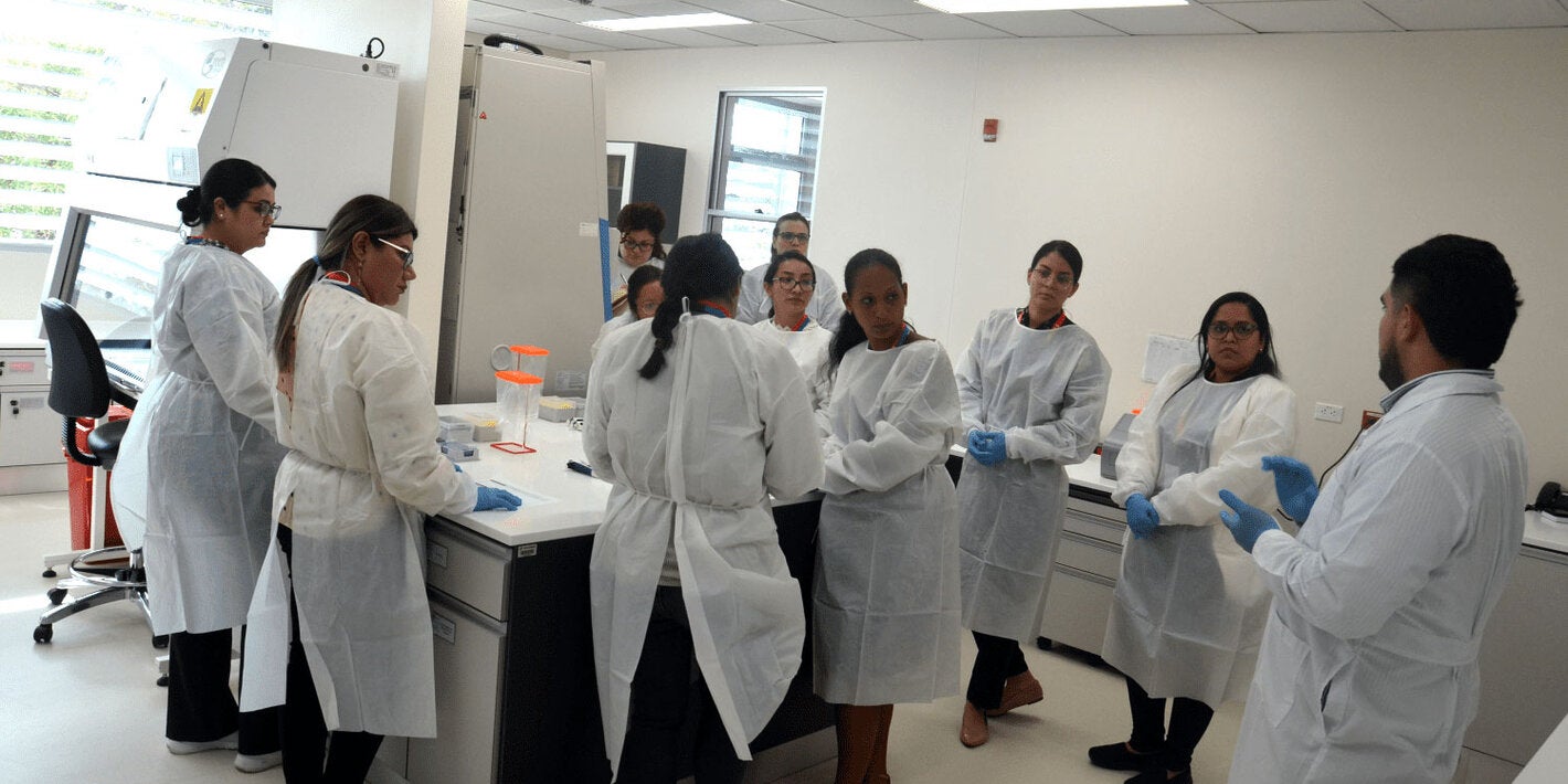 Participantes en una sesión práctica