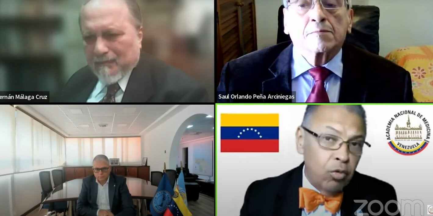El Representante de la OPS/OMS en Venezuela, Cristián Morales, participó en el foro virtual de la Academia Nacional de Medicina