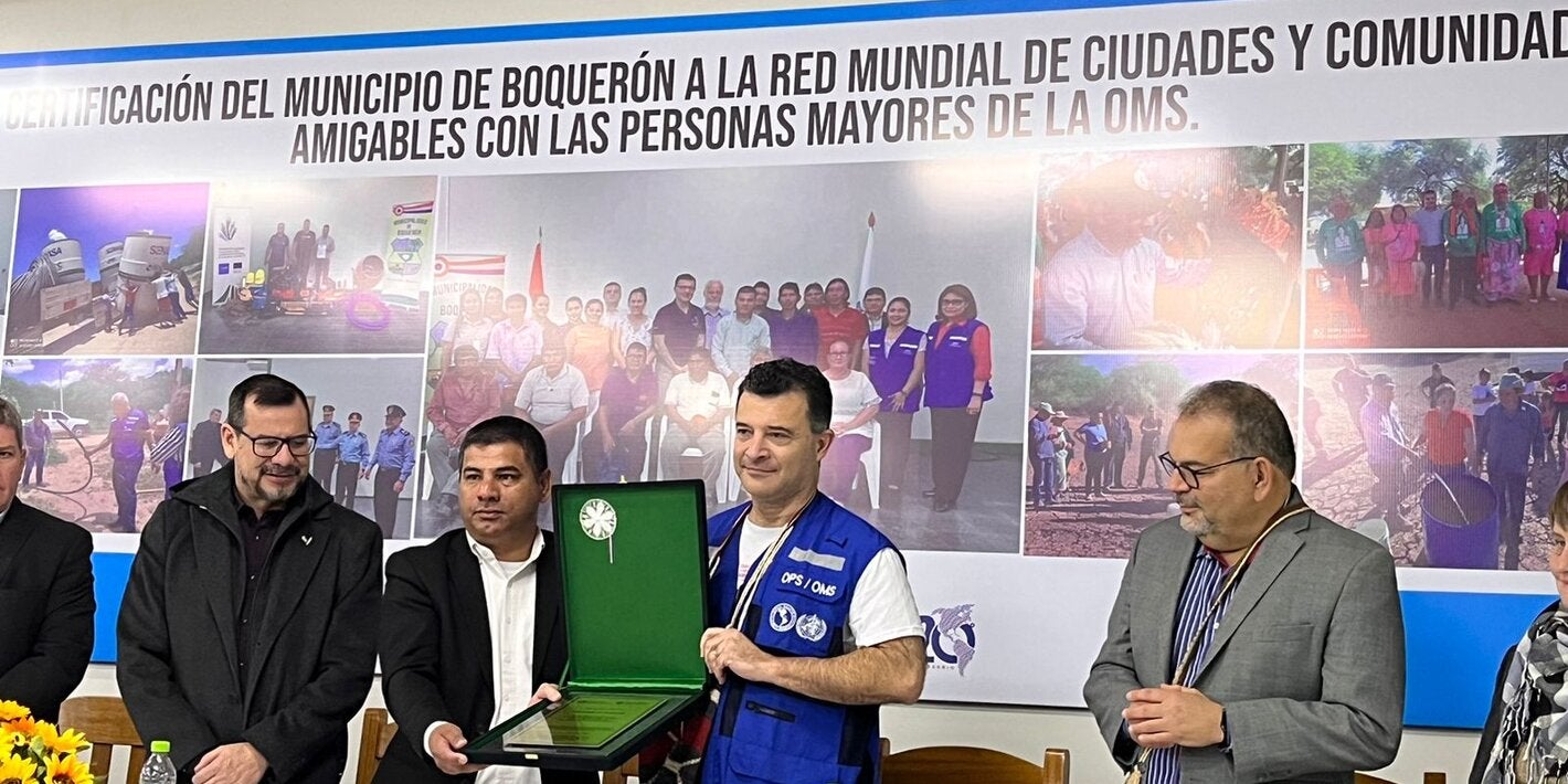 Acto de Entrega de la Certificación del Acto de Entrega de la Certificación del Municipio de Boquerón en el Chaco paraguayo de la Red Mundial de ciudades y comunidades amigables de las personas mayores de la Organización Mundial de la Salud (OMS)