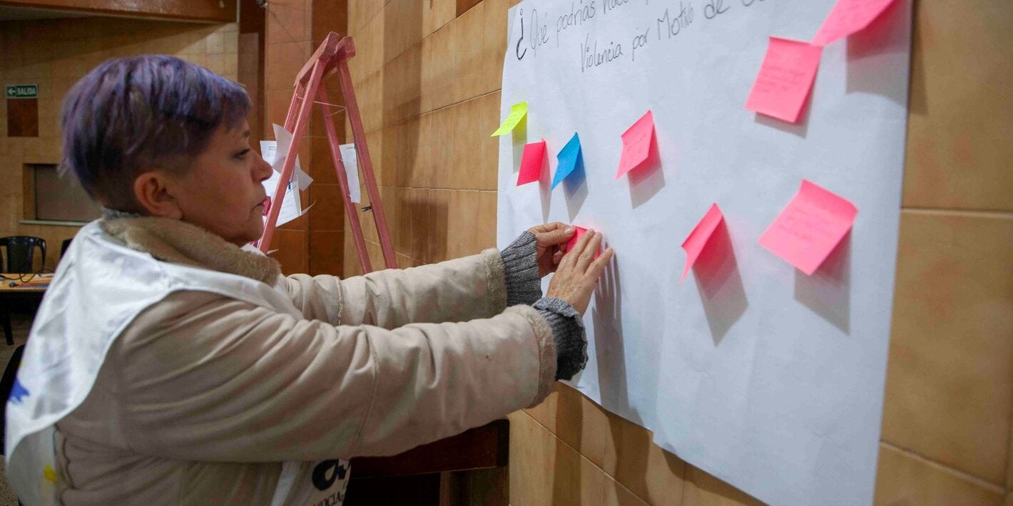 Foto de uno de los momentos del taller