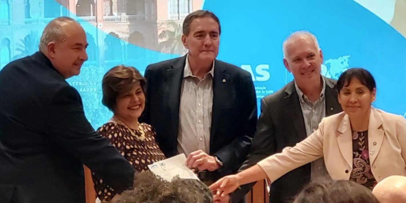 Firma de la Carta Acuerdo Tripartito FioCruz - Fiotec - OPS