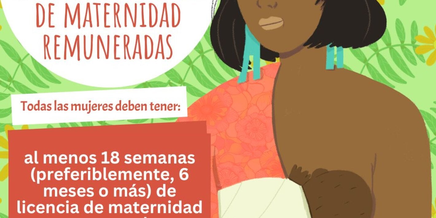 Tarjeta: En todo el mundo, las mujeres necesitan licencias de maternidad remuneradas