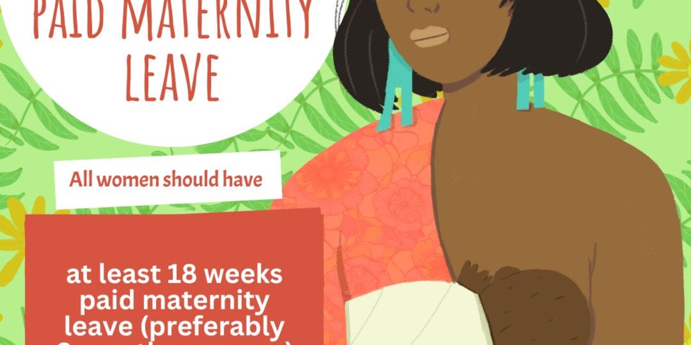 Card: Women everywhere need paid maternity leave