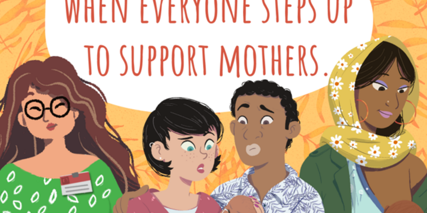 Card: Breastfeeding is easier when everyone steps up to support mothers