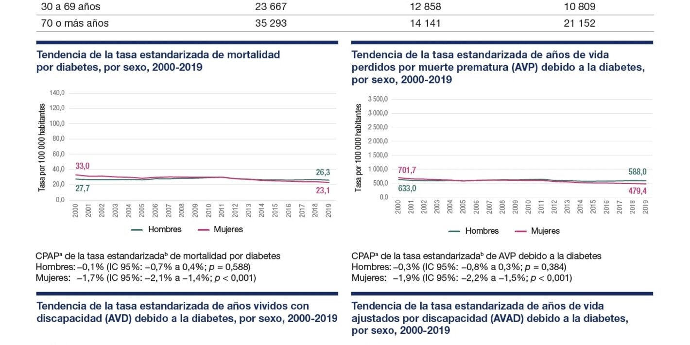 Perfil de carga de enfermedad por diabetes 2023: Brasil