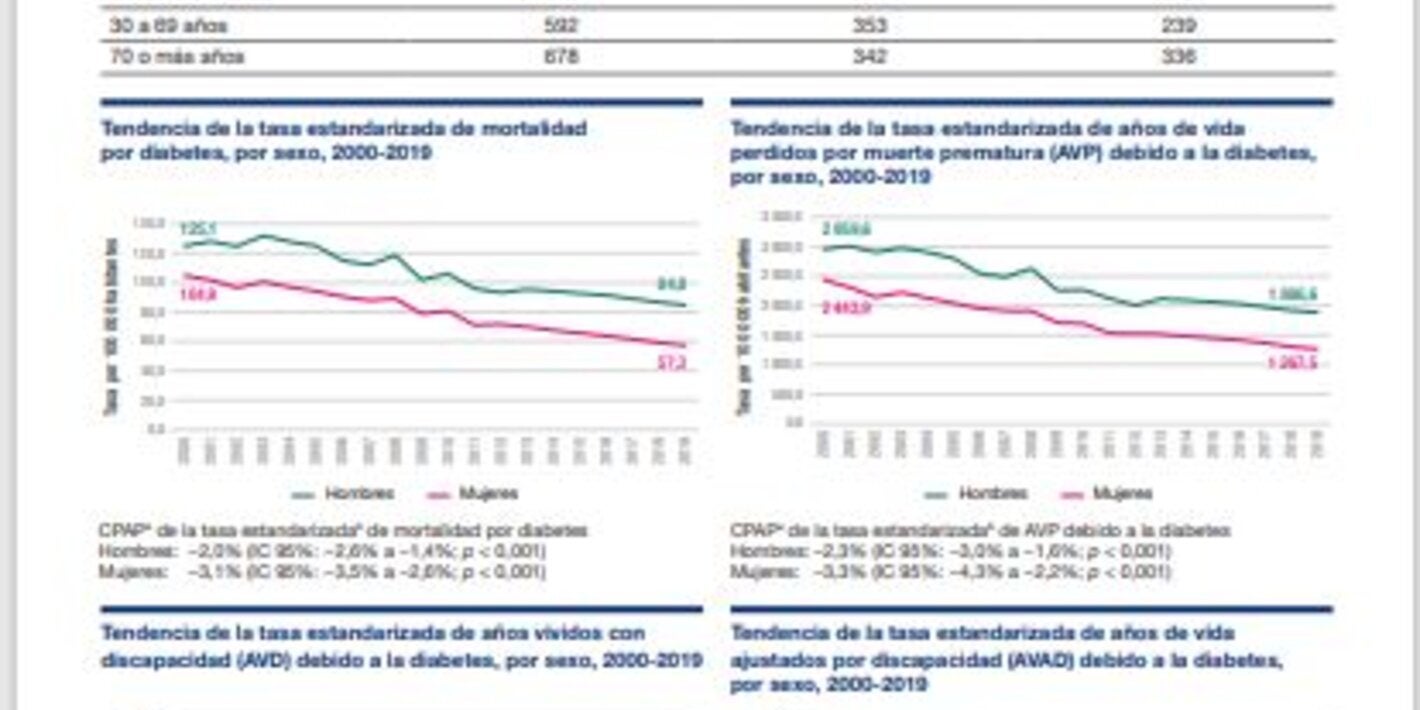 Perfil de carga de enfermedad por diabetes 2023: Trinidad y Tabago