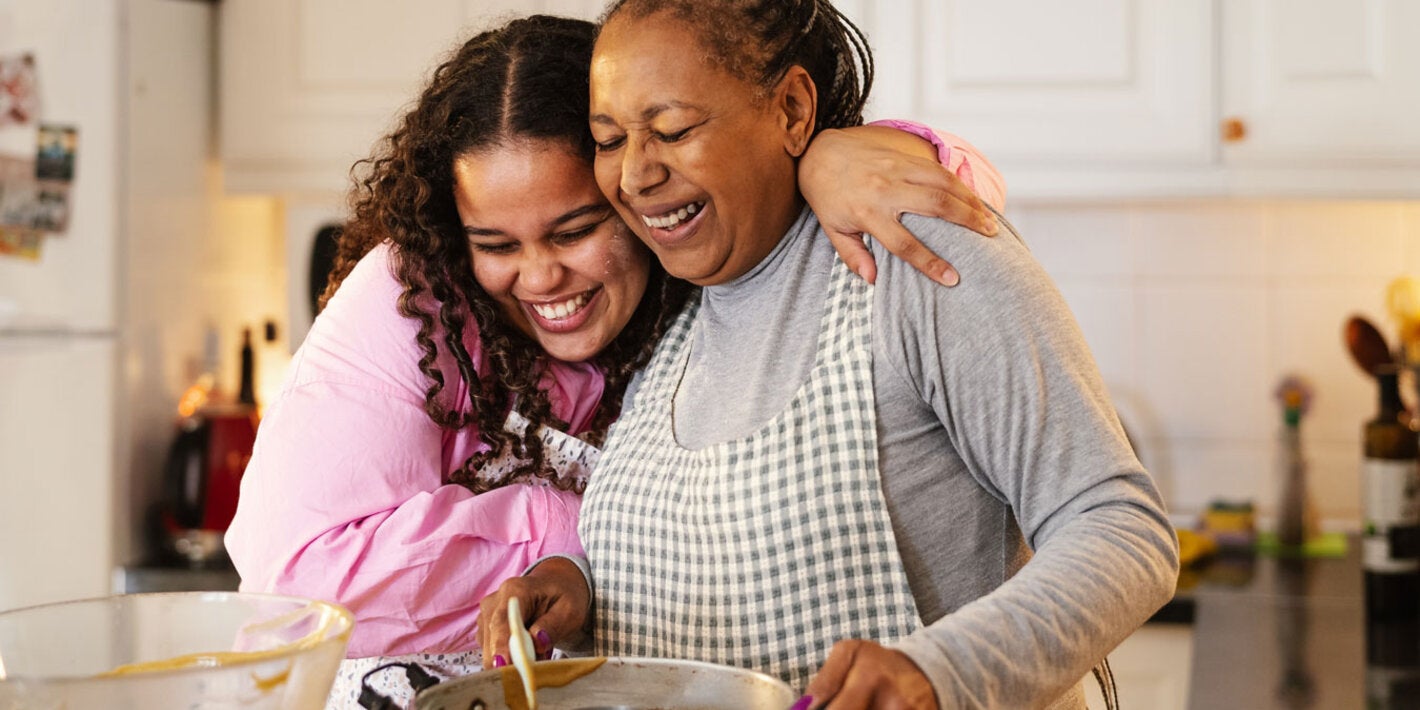 Madre and daughter enjoying together time