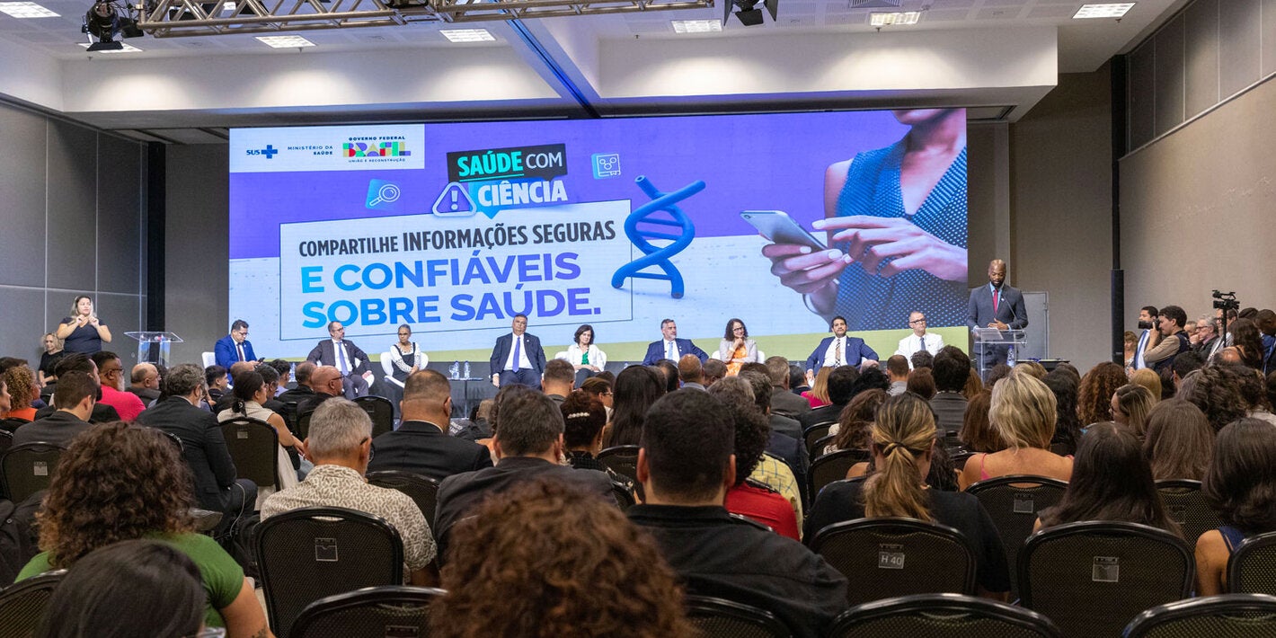 Cerimônia de lançamento, mesa de abertura interministerial do Brasil