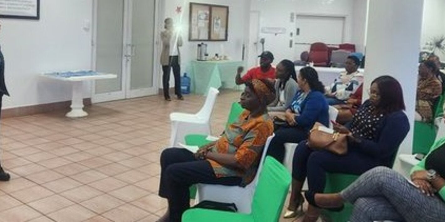 Facilitator Dr. Juliette Storr during the media and mental health workshop.