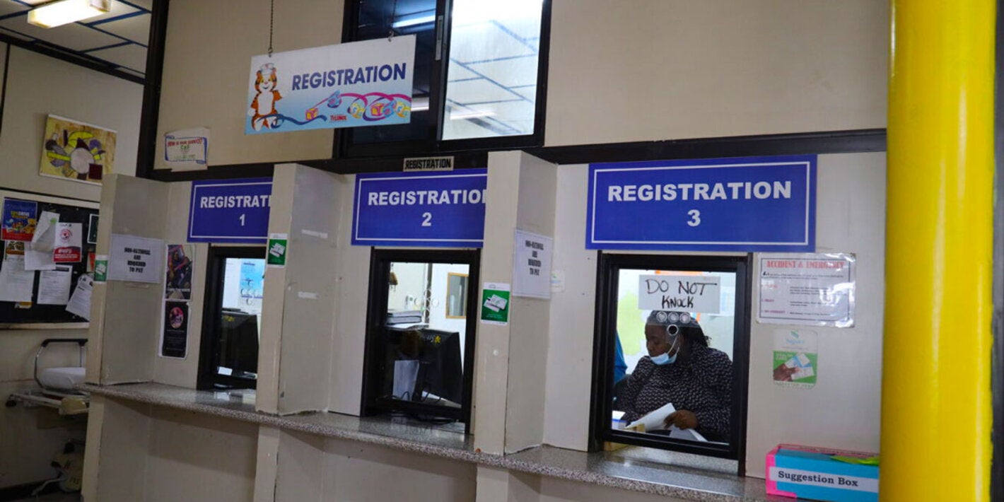 Hospital registration area