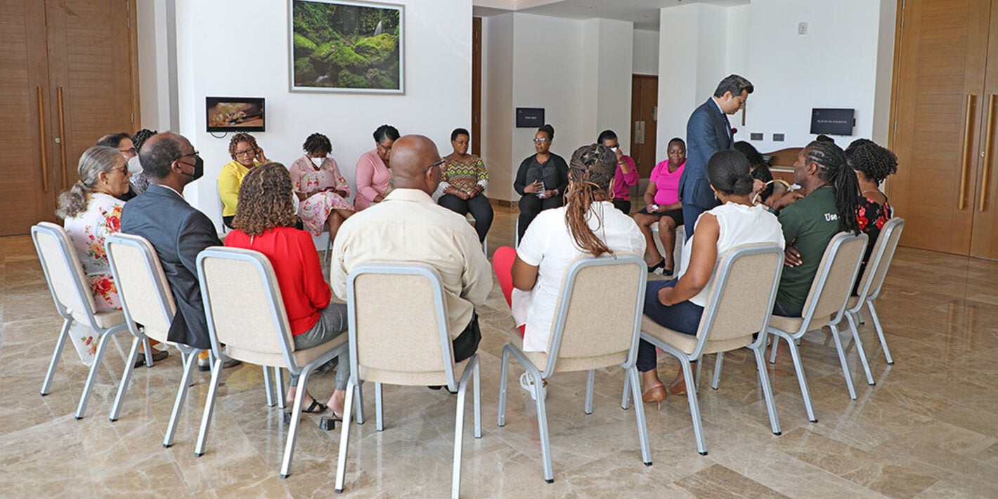 People sitting in a circle