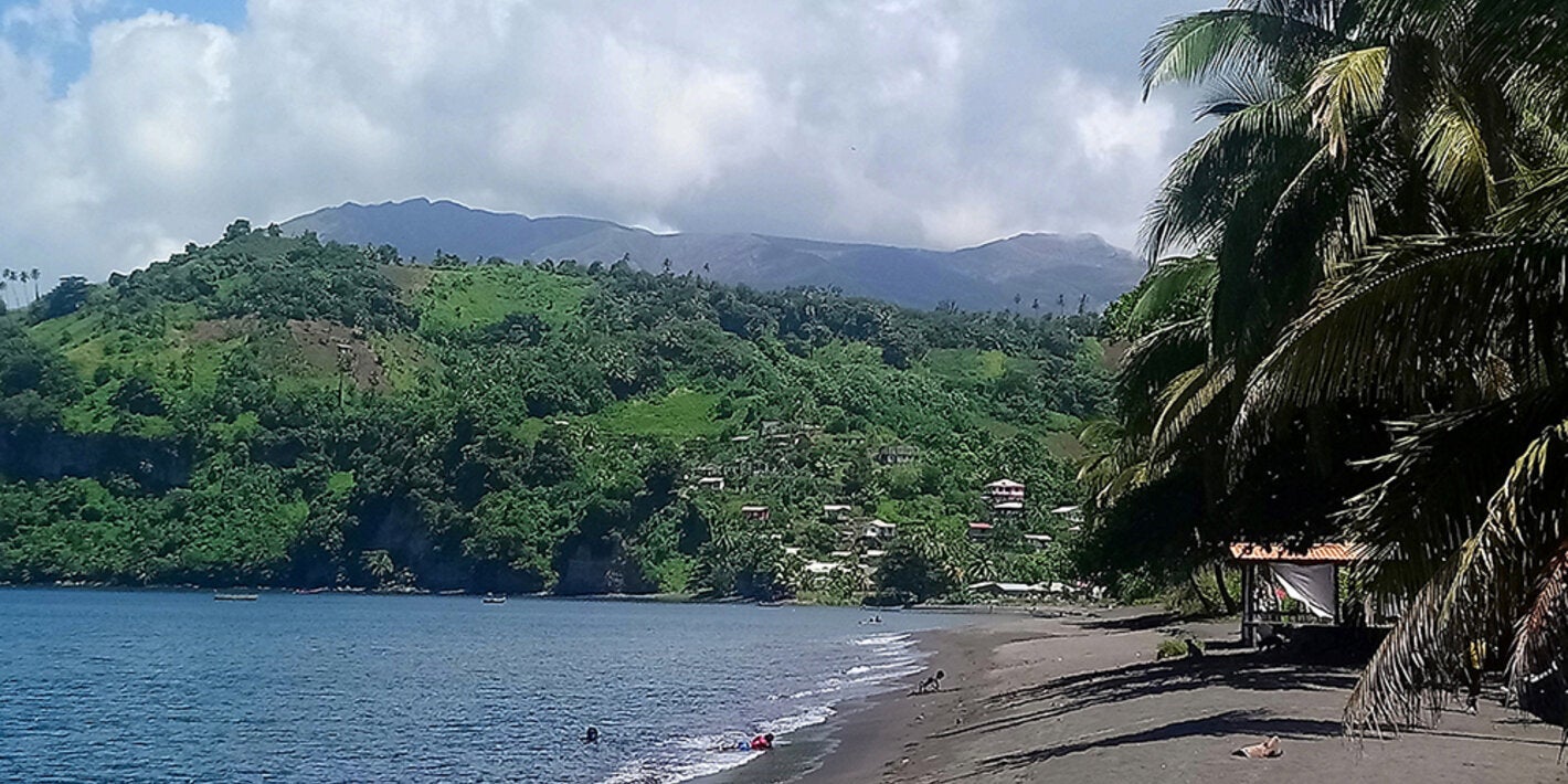 Coastal view of St. Vincent and the Grenadines