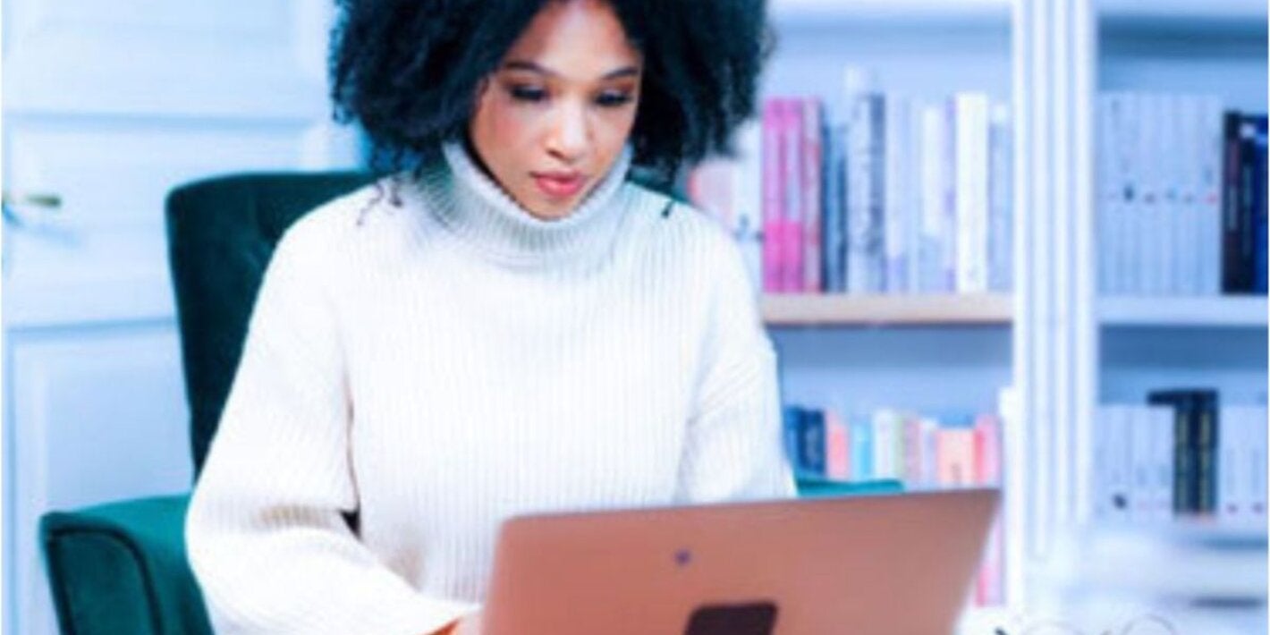 Woman with a computer