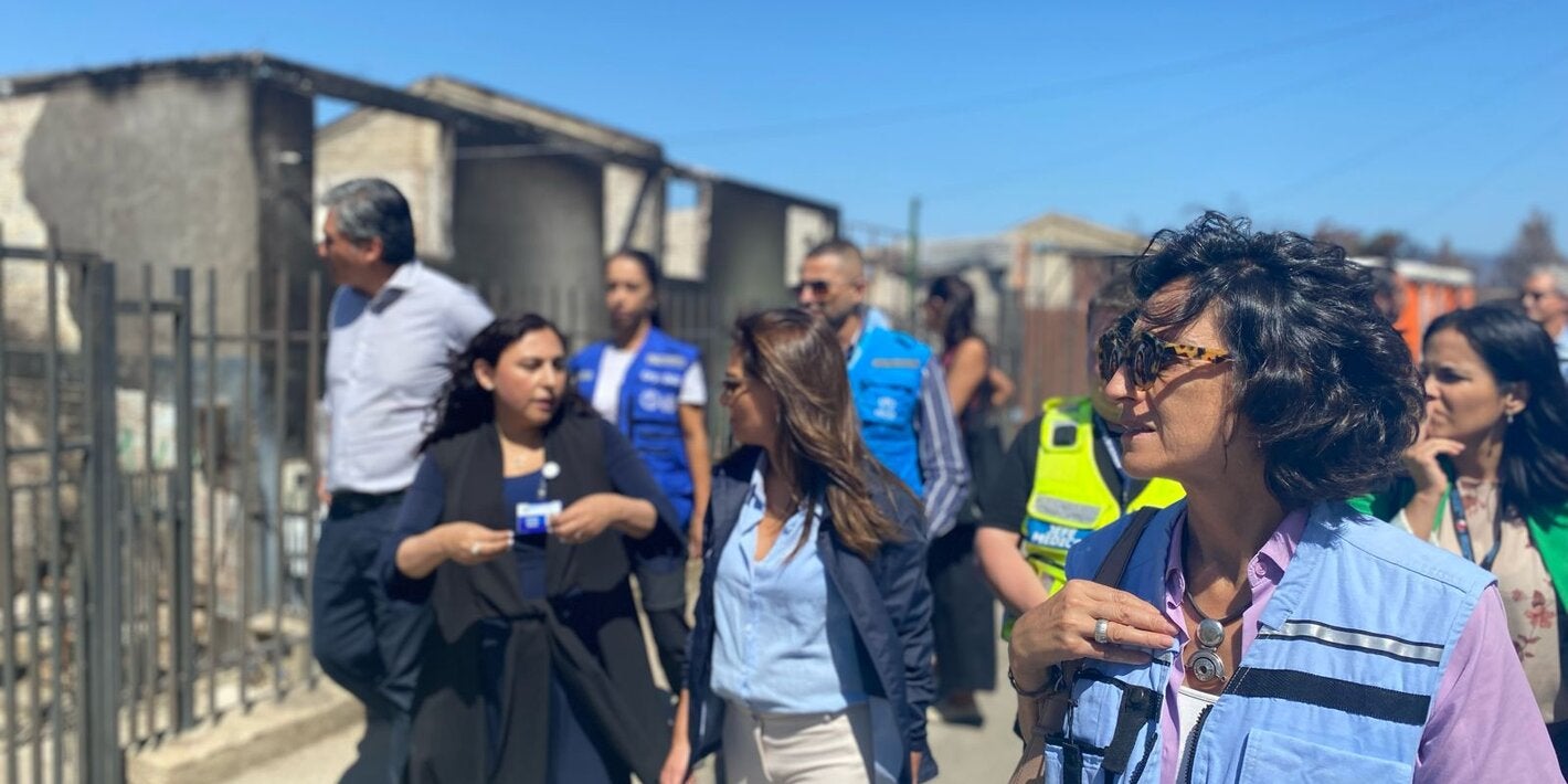 Una delegación de representantes del Gobierno y de agencias del Sistema de Naciones Unidas (ONU), visitó zona afectada por incendios en Región Valparaíso - Chile 