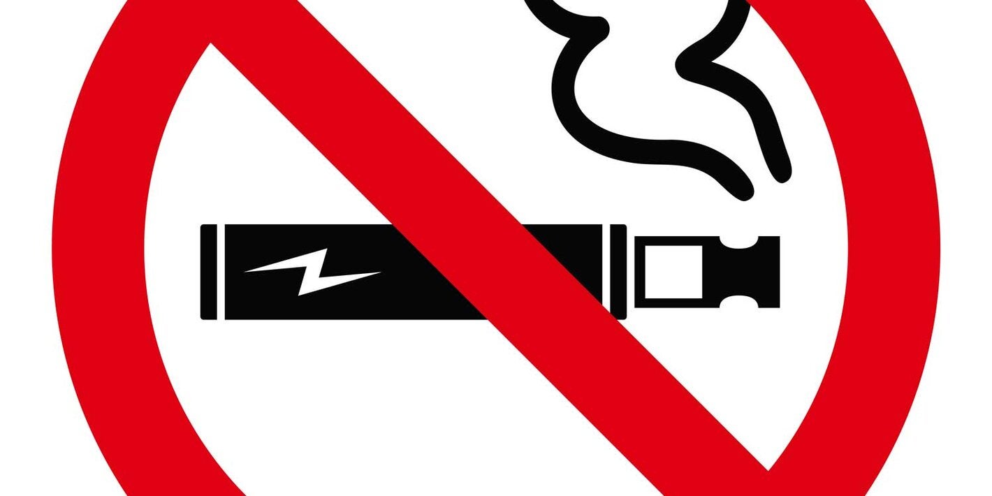 Probição de dispositivos eletrônicos para fumar