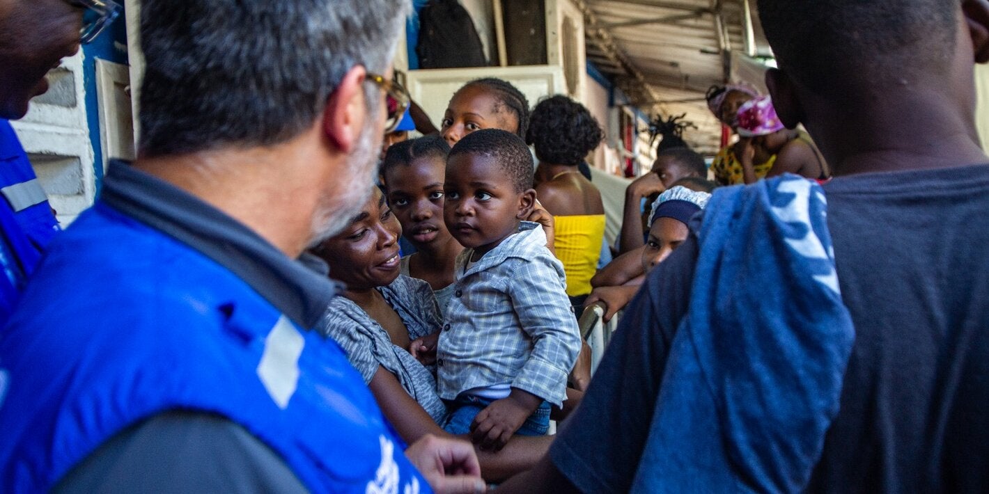 PAHO/WHO visit to Lycée Anténor Firmin IDP site