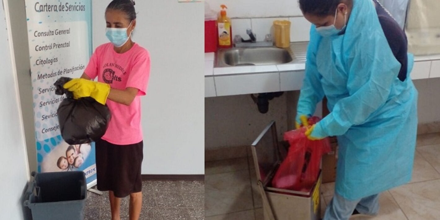 personal maneja adecuadamente los desechos en el establecimiento de salud