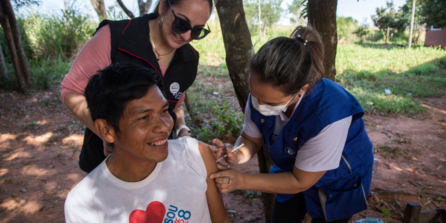 Health workers visit remote areas