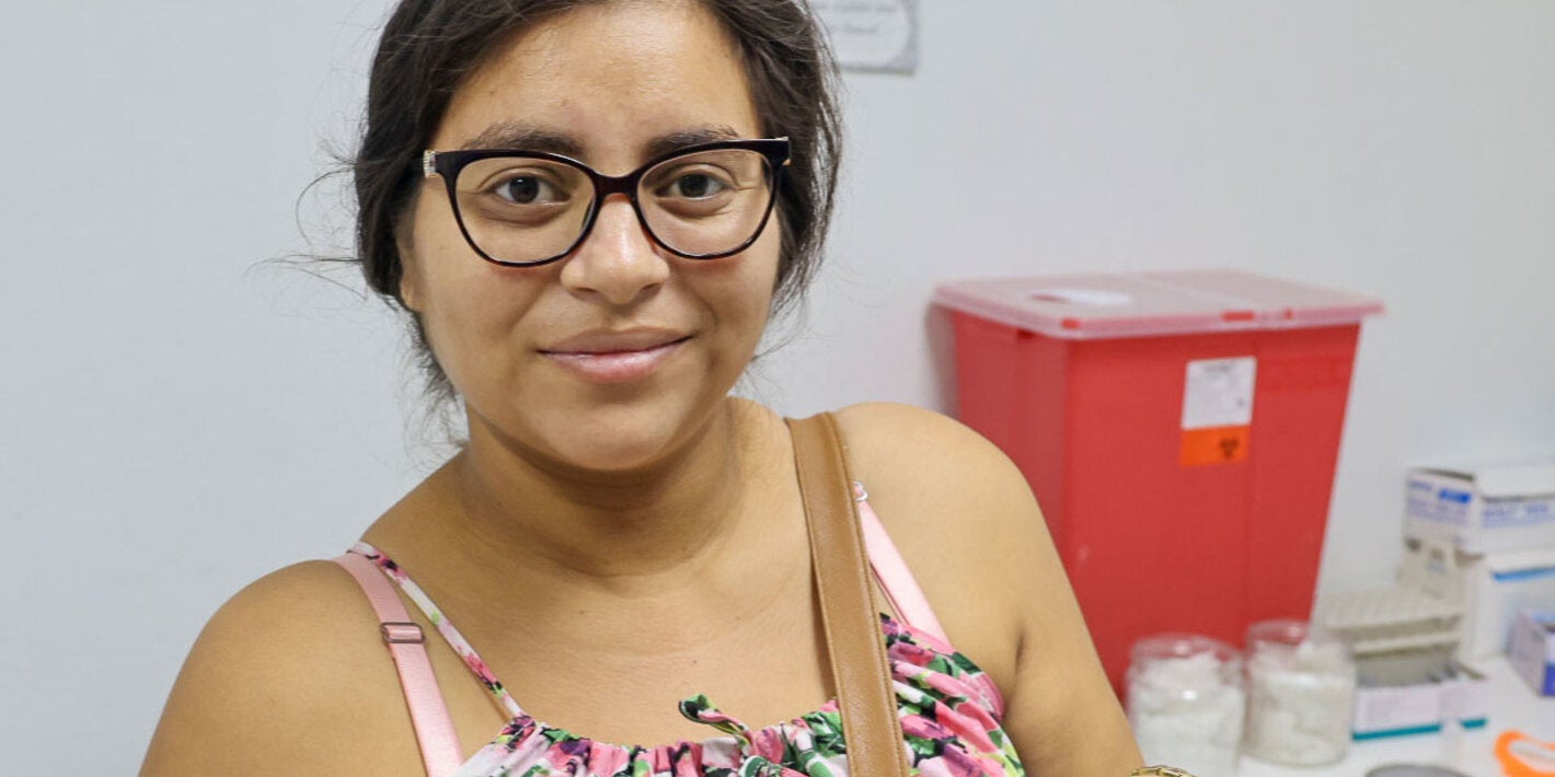 Stephannie Lizama traveled from the village of San Lazaro to the Orange Walk health center in the north-east of Belize that morning, a journey that takes over three hours by foot