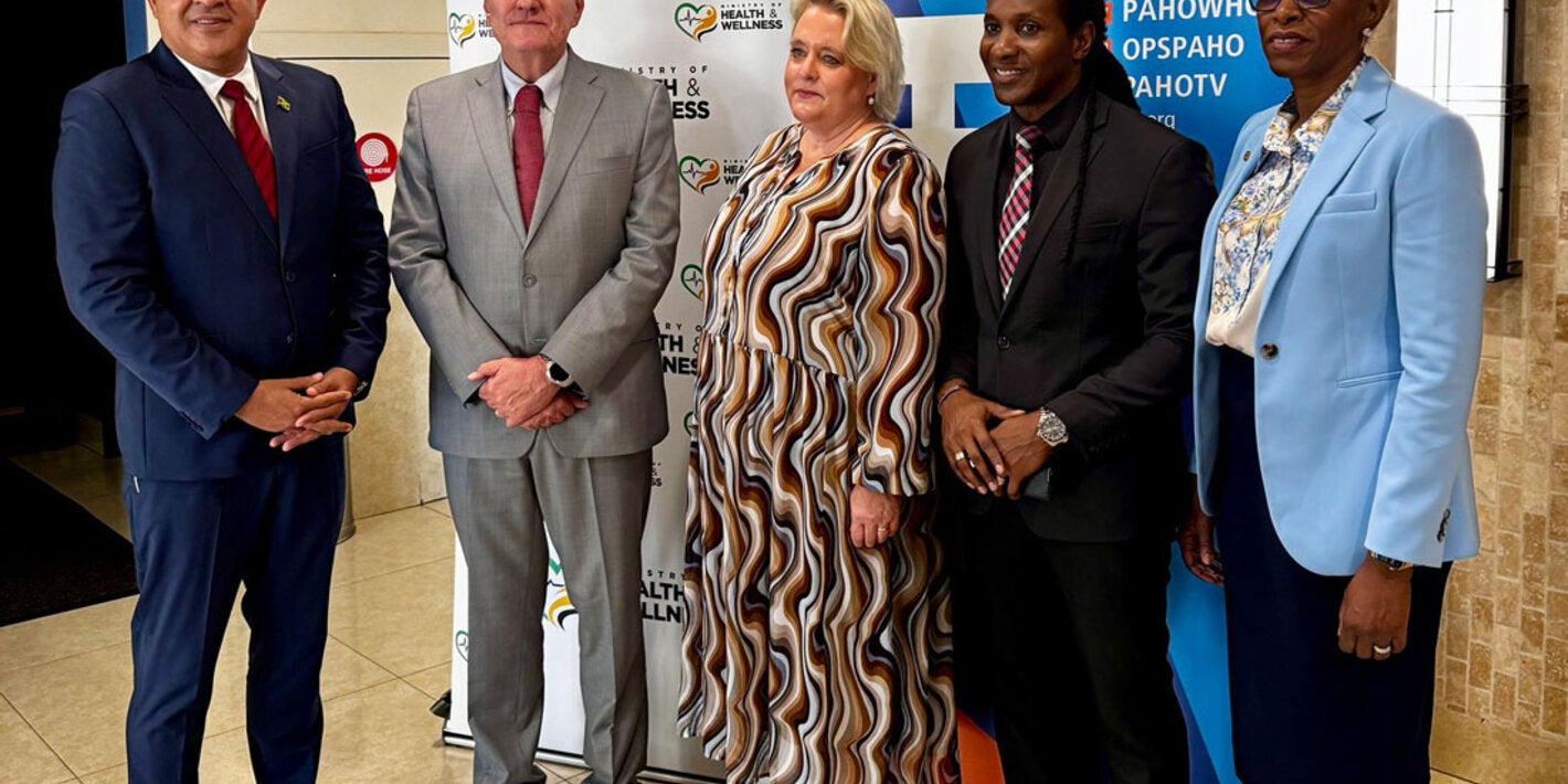 Dr. Jarbas Barbosa, Dr. Sealey, MOH of Jamaica, and other health authorities